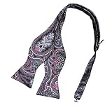 EBA2B03C Purple Blue Patterns Woven Microfiber Self-tied Bow Tie Working Goods Bow Tie Sale For Bridegrooms By Epoint