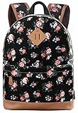 School Bookbags for Girls, Floral Backpack College Bags Women Daypack by Veenajo