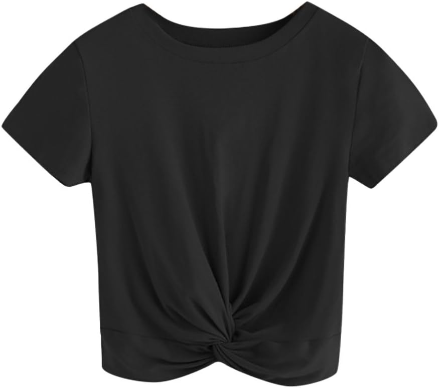 Dylanlla Women's Planet Printed Cold Shoulder Short Sleeve Crop Tops