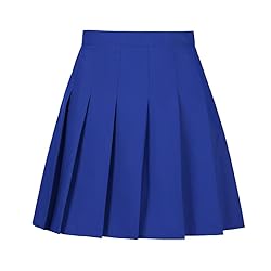 Kids Pleated Skirt Royal Blue High Waisted Golf