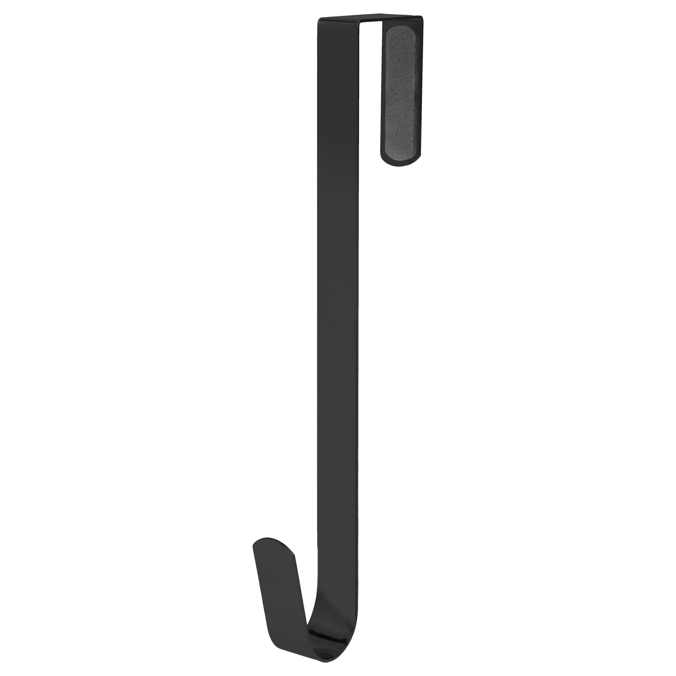 SR ESSENTIALS Wreath Hanger for Front Door 12 Inch – Heavy Duty Over Door Hook for Wreaths, Coats & Bags, Metal Door Hanger for Wedding, Easter, Seasonal Decorations (Black)
