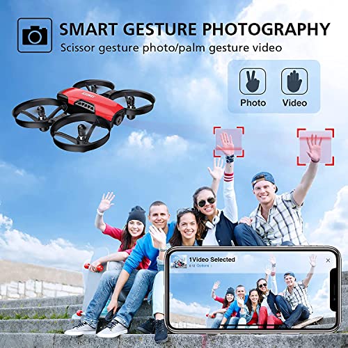 SANROCK U61W Drones with Camera for Kids Adult Beginner 720P HD & 2 Batteries, Mini Drone Toy