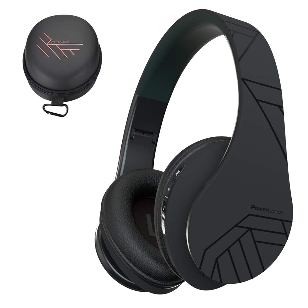 Powerlocus Casque Bluetooth Audio Stéréo Pliable Sans Fil Et Filaire Avec Micro Intégré, Micro Sd/Tf, Fm Pour iPhone/Wiko/Samsung/iPad/PC (Noir)