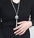 Zealmer Simple Retro Silver Plated Long Chain Pendant Necklace Chain Tassels