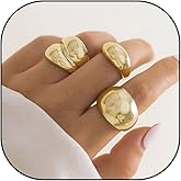 Chunky Gold Rings for Women Vintage Gold Rings Set Boho Statement Knuckle Ring Gold Stackable Rings Jewelry Gifts for Women