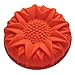 Allforhome 9 inches Round Sunflower Silicone Birthday Cake Baking Pans Handmade Bread Loaf Pizza Toast Tray Silicone Cake Baking Molds Cake DIY Moulds Molds Non-stick Silicone Bakeware