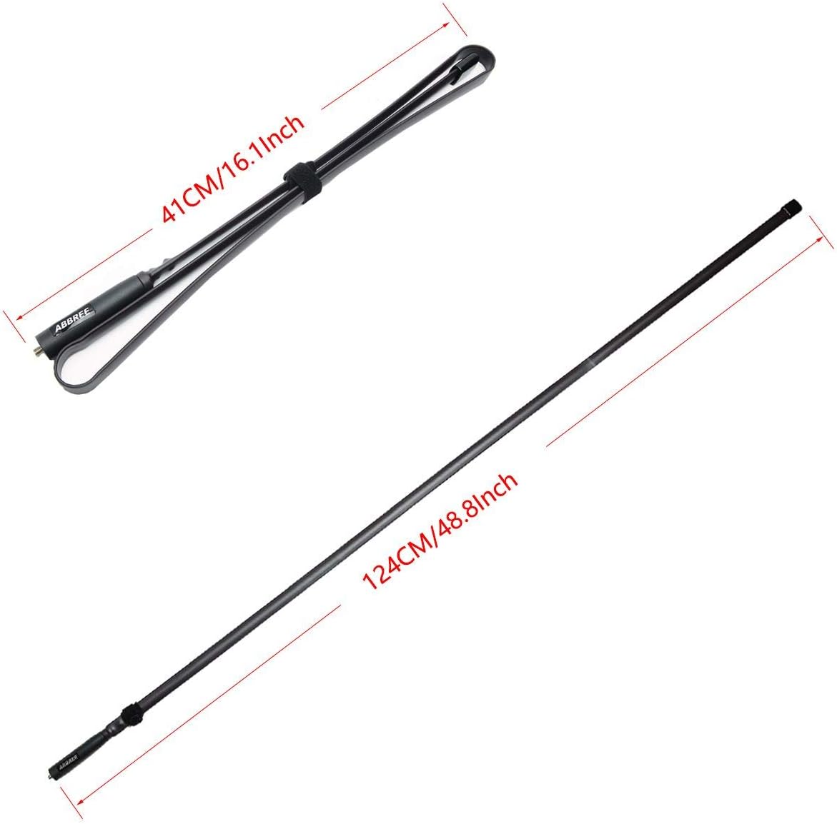 48.8 Inch ABBREE Army Game Foldable Tactical Outdoor Sports Dual Band 2M/70CM 144/430MHz Antenna for Baofeng UV-5R UV-82 BF-F8HP GT-3TP Ham Two Way Radio: Car Electronics