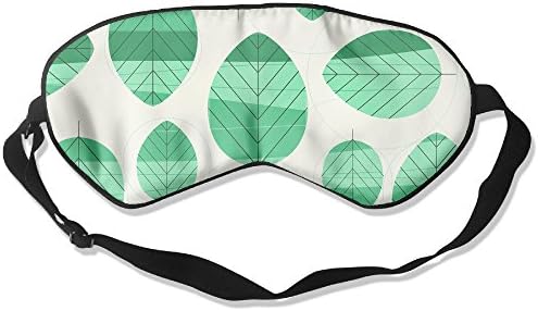 LORIE WESTERN Green Leaves Comfortable Sleep Aid Blindfold Sleeping Eye Mask