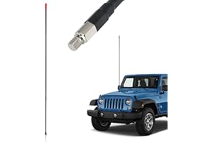ARRIDIOTER CB Radio Antenna 27MHz Whip Fiberglass Black 3’ Feet Antennas for Truck Mobile Radio