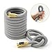 Flexible Expanding Hosepipe Premium Expandable Garden Water Hose with Double Latex Core, Solid Brass Connector and Extra Strength Fabric for Car Garden Hose Nozzle 50ft Grey