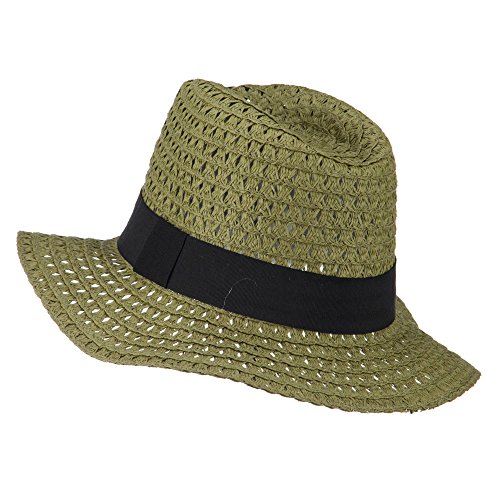 Paper Crushable Panama Hat - Olive OSFM