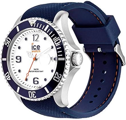Amazon Com Ice Watch Ice Steel Large White Blue Rubber Strap Men S Watch Ice Watch Watches