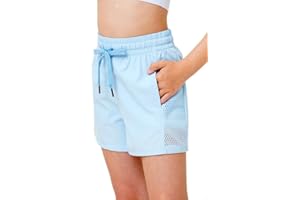 Girls Athletic Shorts with Spandex Liner Quick Dry Running Fitness Shorts for Kids Teen Active Sports Track
