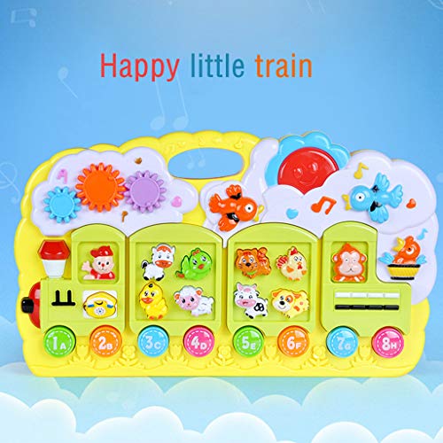 XGao Baby Toys 6 to 12 Months, Baby Music Toys Multi-function Electronic Piano Keyboard Light Animal Sounds Infant Toy Activity Center Educational Best Gifts for Months Year Old Boy Girls (Multicolor)