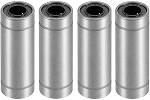 HiPicco Linear Ball Bearings, LM6LUU 6mm Bore Longer Linear Motion Bushing Double Side Rubber Sealed Rod Liner Shaft Parts fo