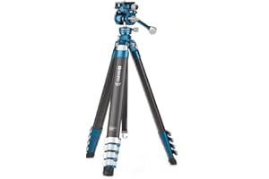 Benro CyanBird Pro Carbon Fiber Tripod Kit – Lightweight Travel Tripod with FS20PRO Ball Head, Arca-Swiss Plate, Twist Locks, and Carrying Case for DSLR, Mirrorless & Video Cameras (TCBA15FS20PROC)