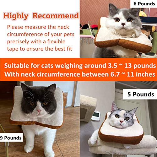USAMS Adjustable Cat Recovery Collar, Cute Neck Cone After Surgery, Wound Healing Protective
