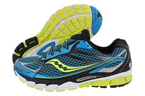 Saucony Men's Ride 7 Running Shoe,Blue/Black/Citron,11 M US