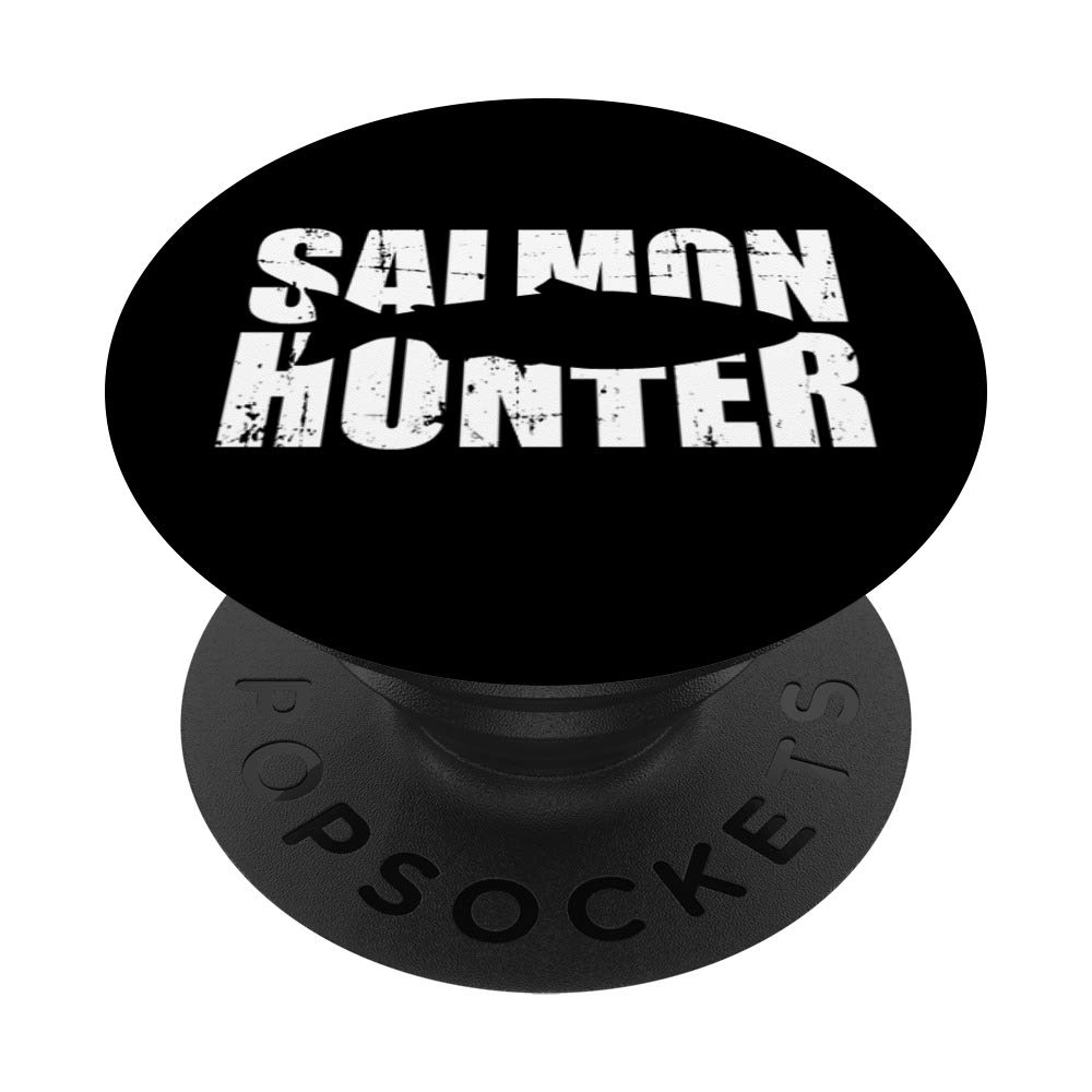 Salmon Hunter Fishing PopSockets Grip and Stand for Phones and Tablets