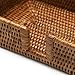 Caspari Rattan Guest Towel Napkin Holder in Dark Natural Brown, 1 Each