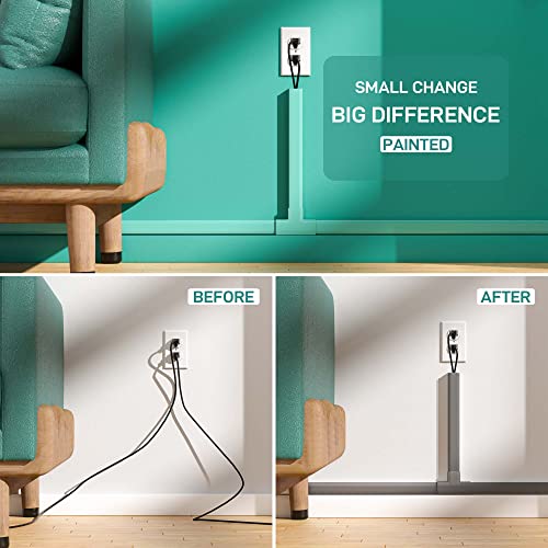 Black Cord Hider, Delamu Black Cord Cover, Large Black Cable Raceway