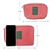 Accessories Bag as Makeup Bag Electronics Organizer Medicines Pouch Shockproof Nylon Fabric Travel Organizer Bag for Toiletries Trip Gadgets Organizer Pouch Set of 2 by Keeact (Baby Pink)