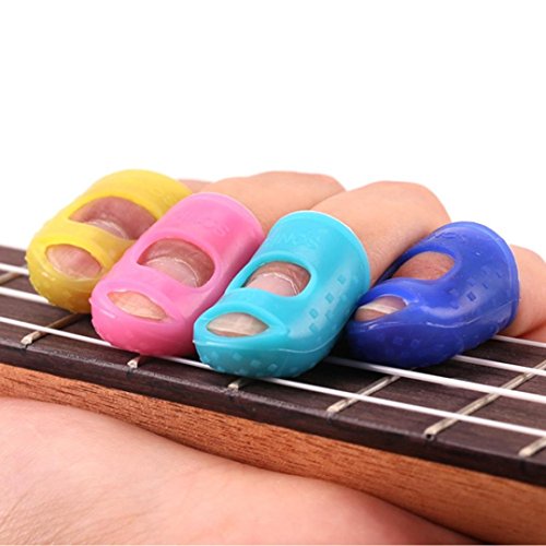 image for Guitar Fingertip Protectors,Putars Fashion 4PCS Guitar Fingertip Prote