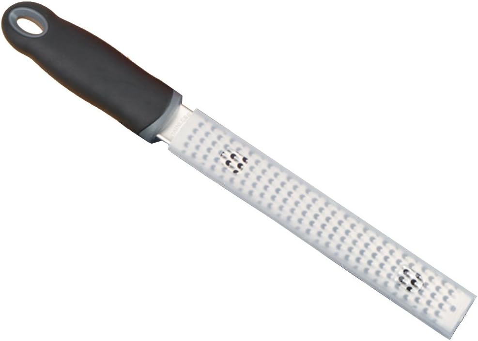 Stainless steel Cheese Slicer Cheese Shaver Grater for Cheese Chocolate Lemon with Cover, Black