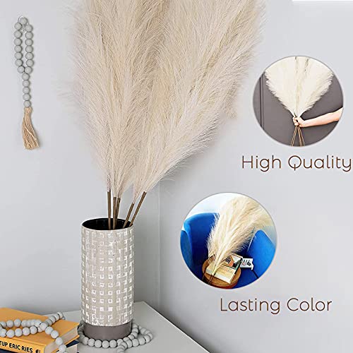 Faux Pampas Grass Decor, Tall Pampas Grass Decor, Pompous Grass Floor Vase Filler, Bundle of 3, 43\