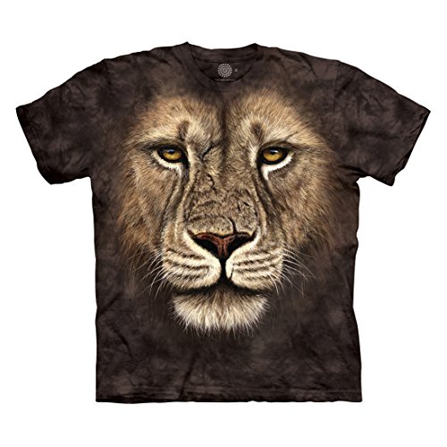 The Mountain Men's Lion Warrior T-Shirt, Black, M (Man And Lion Best Friends)