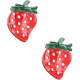 Mini Strawberry Hair Clip,Acetate Hair Claw,Small Hair Clips for Women,Pack of 2