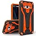 Zizo Cell Phone Case for Samsung Galaxy J7 J700 2015 - Retail Packaging - Black/Orange