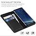 Galaxy S8 Case, SHIELDON Genuine Leather Galaxy S8 Wallet Case [Folio Style] [Stand Feature] Magnetic Closure Flip Cover with Credit Card Slots for Samsung Galaxy S8 (2017) - Black