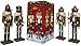 Spring Country 4 Piece 12 Inch Nutcracker Figures Soldier Doll Decoration Figurine Collection Holiday House Present Wood Occasion Ornament Christmas Decorative Toys Set Kid