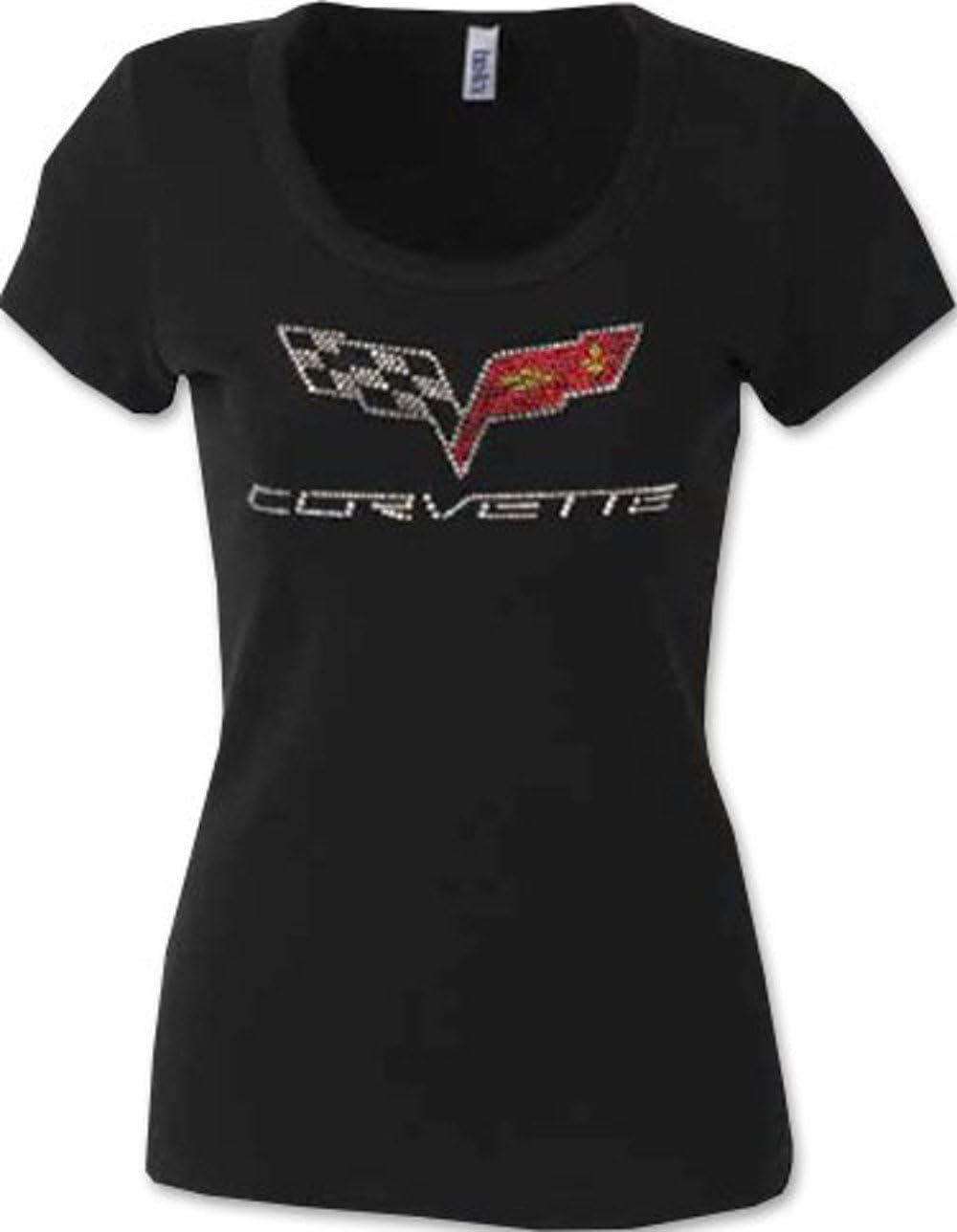 West Coast Corvette C6 Ladies Rhinestone T-Shirt