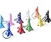 yueton Pack of 10 Retro Mini Colorful Retro Eiffel Tower Model Key Holder Metal Split Key Ring Keyring