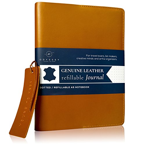 Refillable leather journal professional notebook - genu…