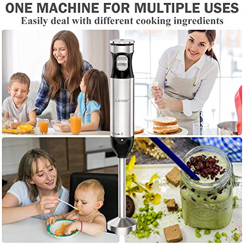 Hand Blender Mixer,Mini Electric Stick with MultiSpeed Control & Safety Child Lock For Baby