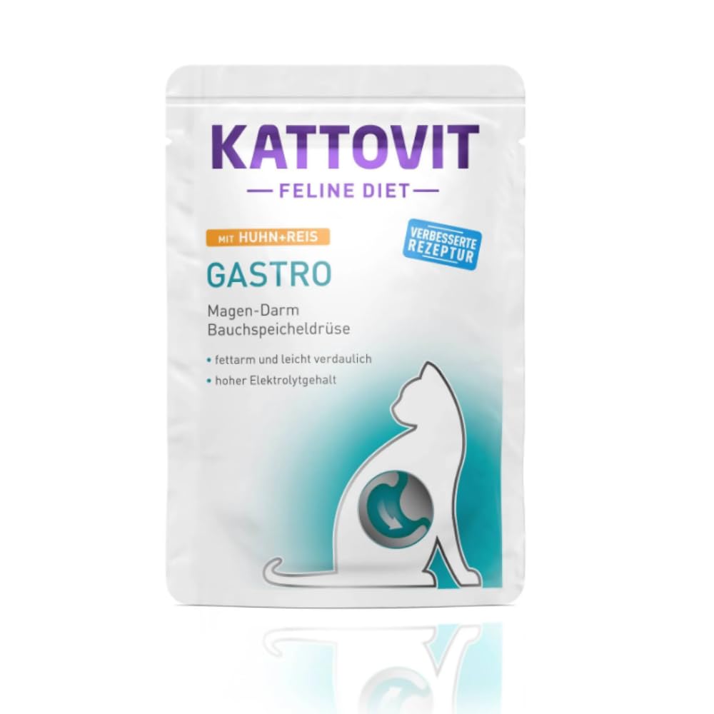Kattovit Gastro Chicken + Rice, Pack of 24 (24 x 85 g)