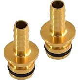 346-5168836 3/8&rdquo; Hose Barb Fitting Compatible with Fimco Sprayers | 2Pcs, brass, straight quad port fitting, 12V pump port, for water system pump, wear-resistant, can be used on farms, gardens