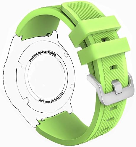 Gear S3 Bands, Silicone Watch Straps and Replacement Sport Wristband for Samsung Gear S3 Frontier/Classic Smart Watch (Light Green)