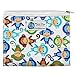 Planet Wise Zipper Sandwich Bags, 2 Count, Monkey Fun/Teal Chevron