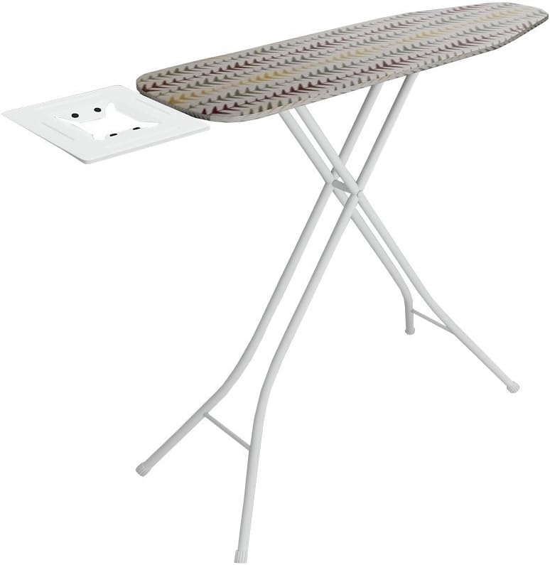 SAIGAN Prime Ironing Board/Iron Table Stand with Press Holder, Foldable & Height Adjustable/Ironing Board with Multi-Function Ironing Table/Ironing Board Covers with Foam pad (White)
