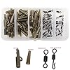 Shaddock-Fishing-90PCSBOX-Carp-Fishing-Set-Tail-Rubber-Lead-Clip-Rolling-Swivels-Quick-Change-Swivels-for-Carp-Fishing-Terminal-Tackle-Fishing-Accessories