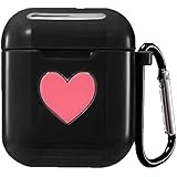 Aomish Aomish Wireless Earbuds Charging Case Anti-Lost TPU Silicone Soft Charging Case Protective Cover Skin for Airpods (Black)