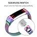 POY For Fitbit Alta Bands/For Fitbit Alta HR Bands, Stainless Steel Milanese Loop Metal Replacement Bracelet Strap with Unique Magnet Lock for Fitbit Alta/Fitbit Alta HR, Large Colorful