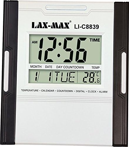 Jaras Lax-Max Large LED Digital Wall Clock with Temperature &amp; Calendar