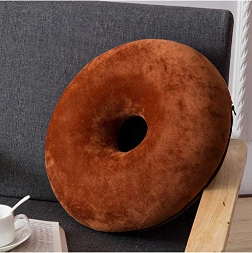 Memory Foam Orthopaedic Surgical Riushion Reduces Sciatica Relief, TNG Donut Cailbone, Coccyx Post Natal and Post Surgery Pain Relief & Comfort (Round Cushion Brown)