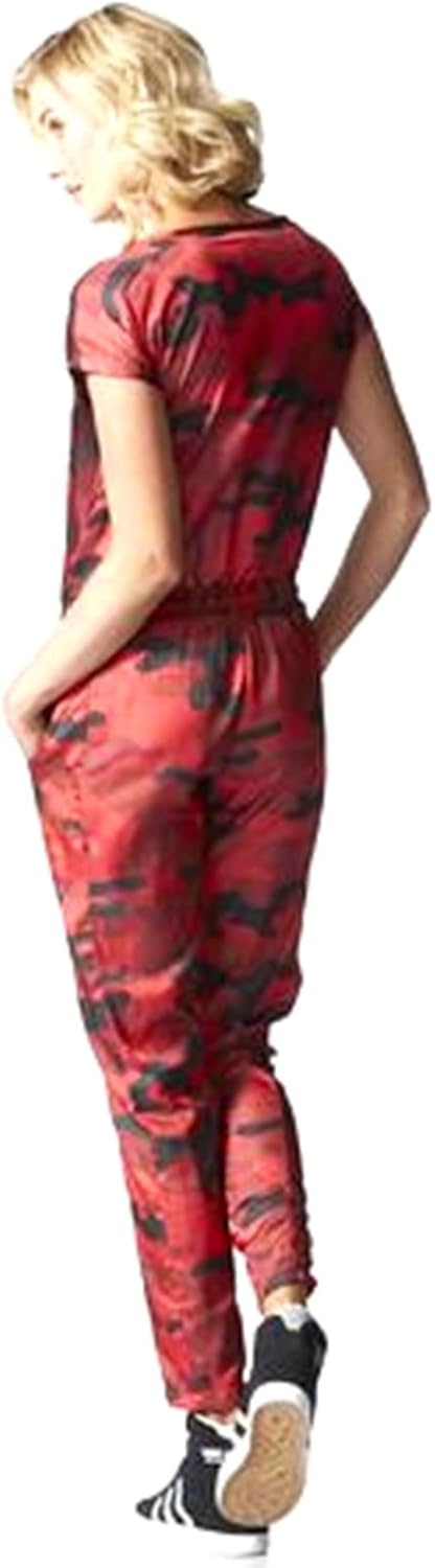 red adidas jumpsuit womens
