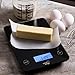 Smart Weigh Glass Top Food Kitchen Scale,5 Kg/11 Lbs Capacity, Digital Grams and Ounces for Cooking, Baking, Weight Loss and Dieting,5 Unit Modes, Black